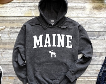Maine Hoodie | Maine Classic Pullover Hoodie