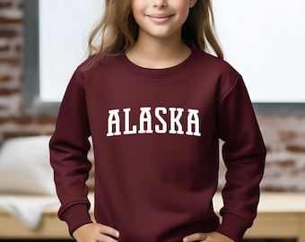 Alaska Kinder Sweatshirt | Alaska Jugend Rundhals-Sweatshirt | Jugend-Sweatshirt