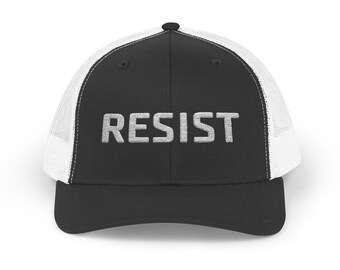 Resist Trucker Hat | Embroidered Resist Trucker Hat | Resistance Hat