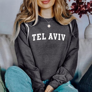 Tel angepasste Kapuzenjacke | Tel Oriental Israel Klassisches Sweatshirt mit Rundhalsausschnitt