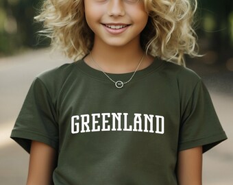 Camiseta da Groenlândia para crianças | Camiseta da Groenlândia para jovens | Camiseta da Groenlândia para adolescentes | Ártico