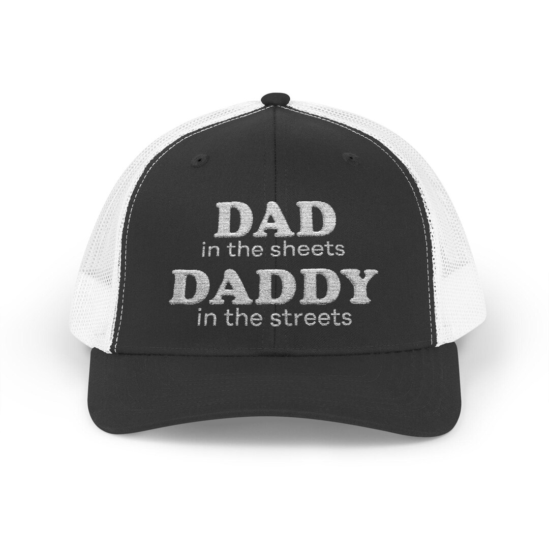 thumbnail image 2 of Funny Embroidered Denim Cap - "Dad In The Streets Daddy In The Sheets" Hat, Adjustable 2 of 12