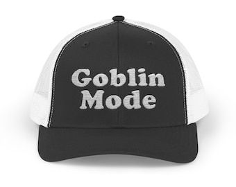 Goblin Mode Trucker Hat | Embroidered Goblin Mode Trucker Hat | Goblin Mode Hat