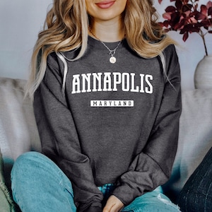 Annapolis Sweatshirt | Annapolis Maryland Crewneck Sweatshirt