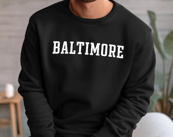 Baltimore Sweatshirt | Baltimore Classic Crewneck Sweatshirt