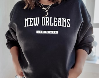 New Orleans Sweatshirt | New Orleans Louisiana Crewneck Sweatshirt