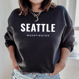 Seattle Sweatshirt | Seattle Classic Crewneck Sweatshirt | Adult Unisex Sweatshirt