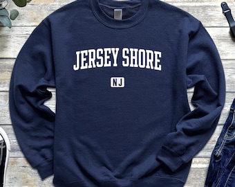 Jersey Shore Sweatshirt | Jersey Shore New Jersey Classic Crewneck Sweatshirt