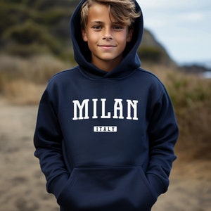 Milan Kids Hoodie | Milan Italy Youth Pullover Hoodie | Duomo, Italian Vacation
