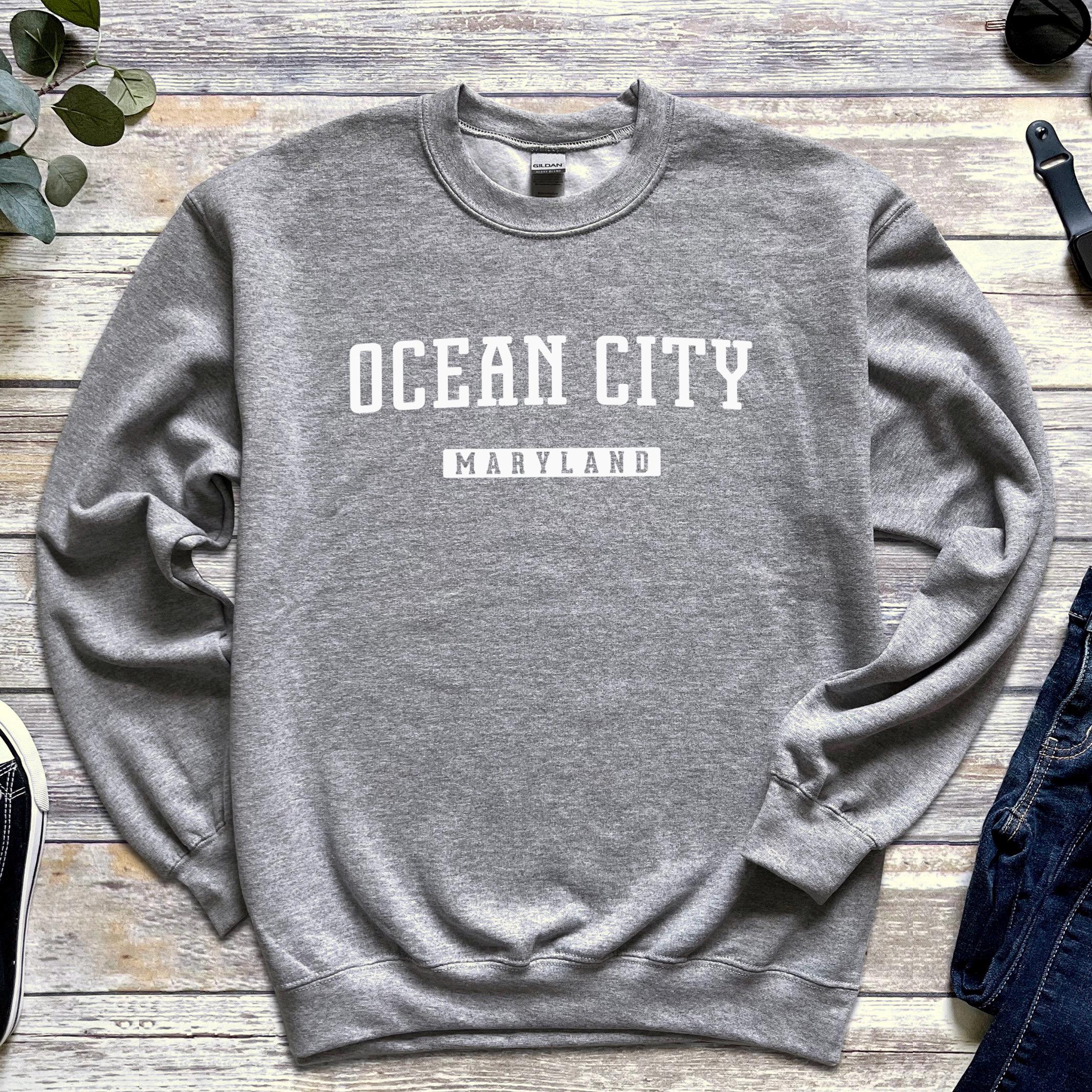 Ocean City Sweatshirt | Ocean City Maryland Crewneck Sweatshirt - Etsy