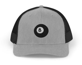 Eight Ball Trucker Hat | Embroidered Eight Ball Trucker Hat | Eight Ball Hat