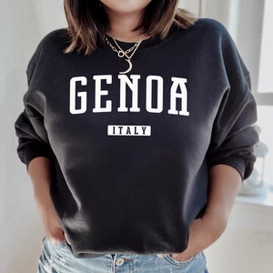 Genoa Sweatshirt | Genoa Italy Crewneck Sweatshirt | Genovese, Italian, Italia