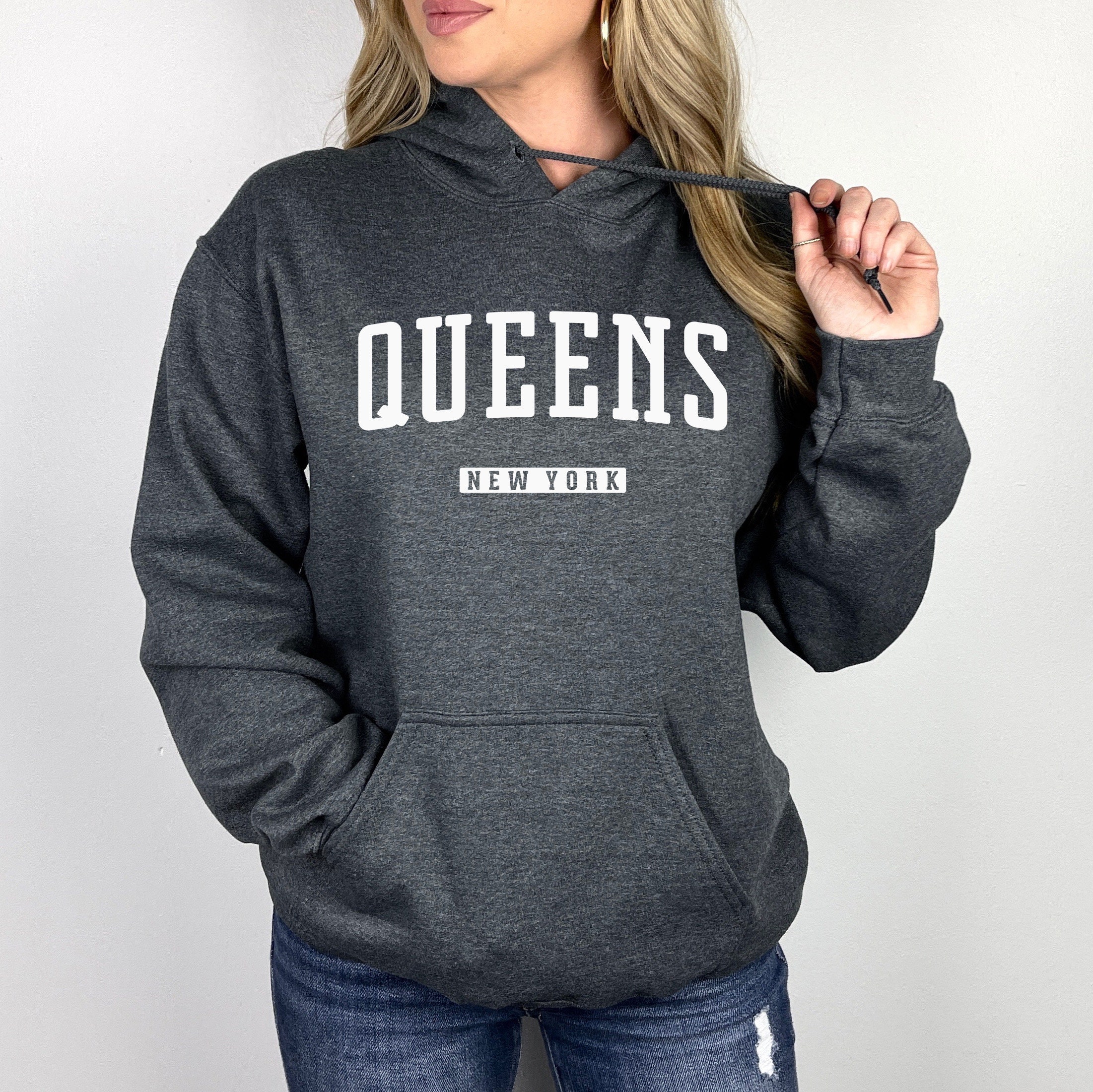 Queens Hoodie Queens New York Pullover Hoodie New York City NYC Flushing Etsy