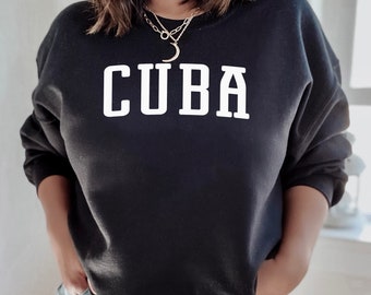 Cuba Sweatshirt | Cuba Crewneck Sweatshirt | Adult Unisex Cuba Sweatshirt