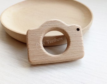 wooden camera teether