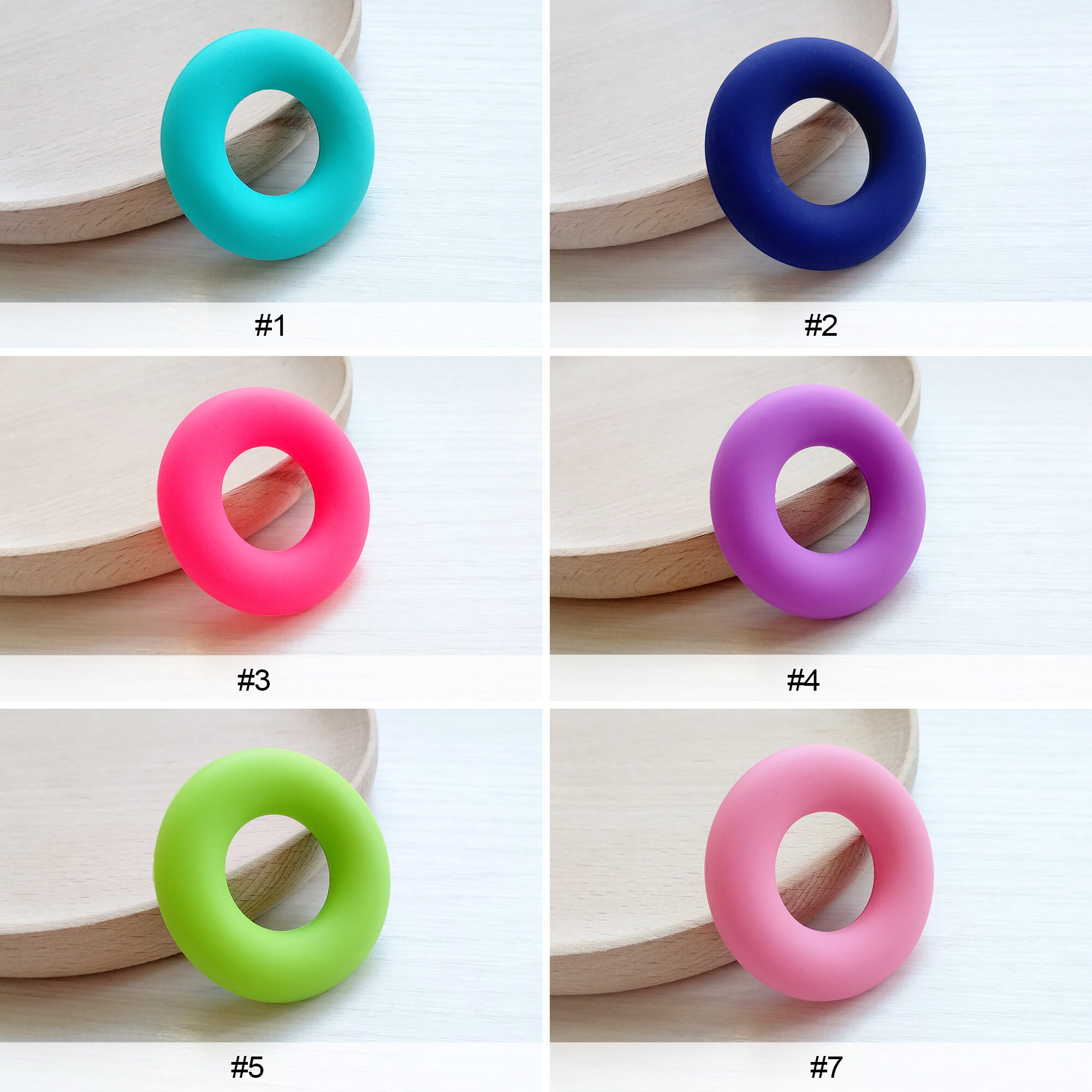 5 100 Silicone Donut Rings Wholesale Teether Rings Etsy