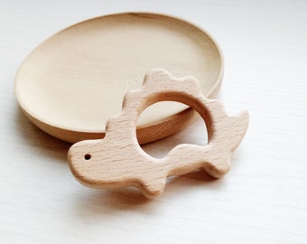 Wooden shape Educational toy Wooden teether turtle Organic Sensoric Wood ring Natural eco friendly Toddler activity Teething baby