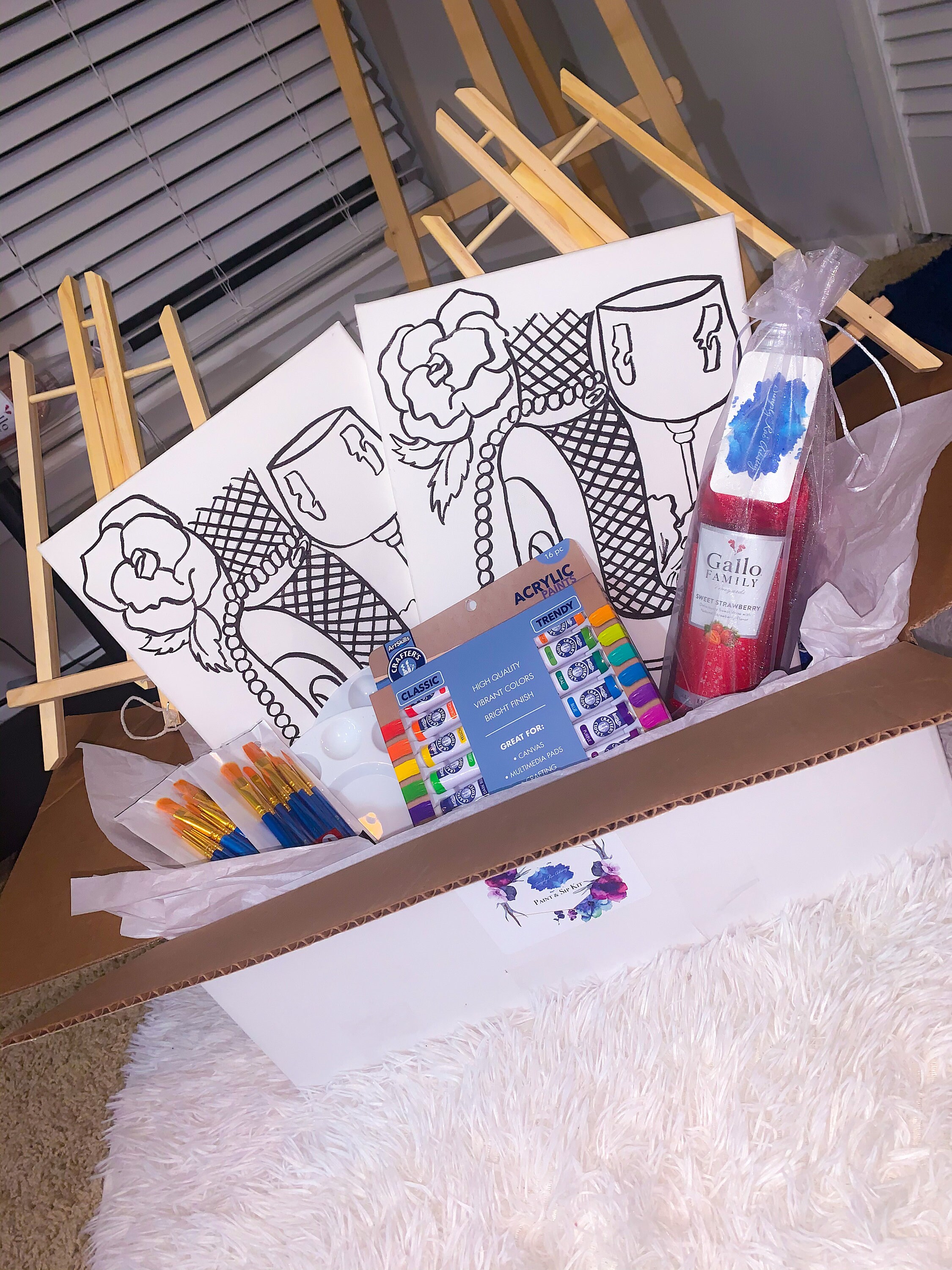 Paint & Sip Kit High Heel Theme Etsy