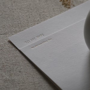 À MA FEMME le jour de notre mariage Carte pressée aluminium 100 % coton
