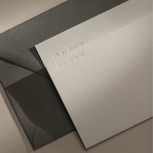 À MON MARIÉ le jour de notre mariage Carte pressée en aluminium 100 % coton
