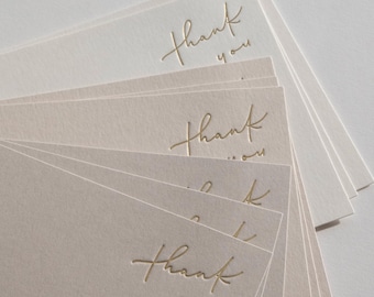 Foil Pressed Script 'Thank You' Cards