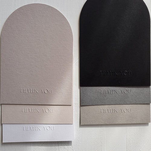 Embossed Thank You Cards Gift Set Etsy
