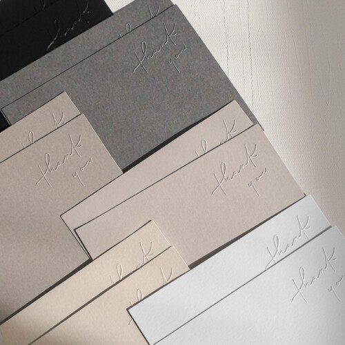 Embossed Thank You Cards Gift Set Etsy UK