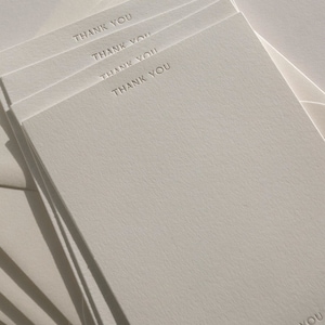 Minimal Thank You Cards |  Foil Pressed