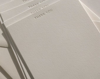 Minimal Thank You Cards |  Foil Pressed