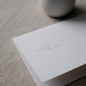 de remerciements les plus chaleureux |  Feuille pressée |  Minimal