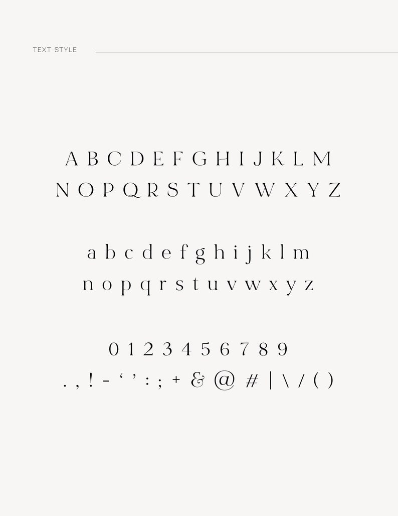 May include: A digital typography display labelled TEXT STYLE featuring the complete uppercase alphabet from A to Z, the lowercase alphabet from a to z, numerals 0 through 9, and a collection of punctuation marks including periods, commas, and symbols.