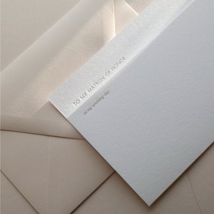 Carte imprimée 100 % coton À ma dame d'honneur le jour de mon mariage