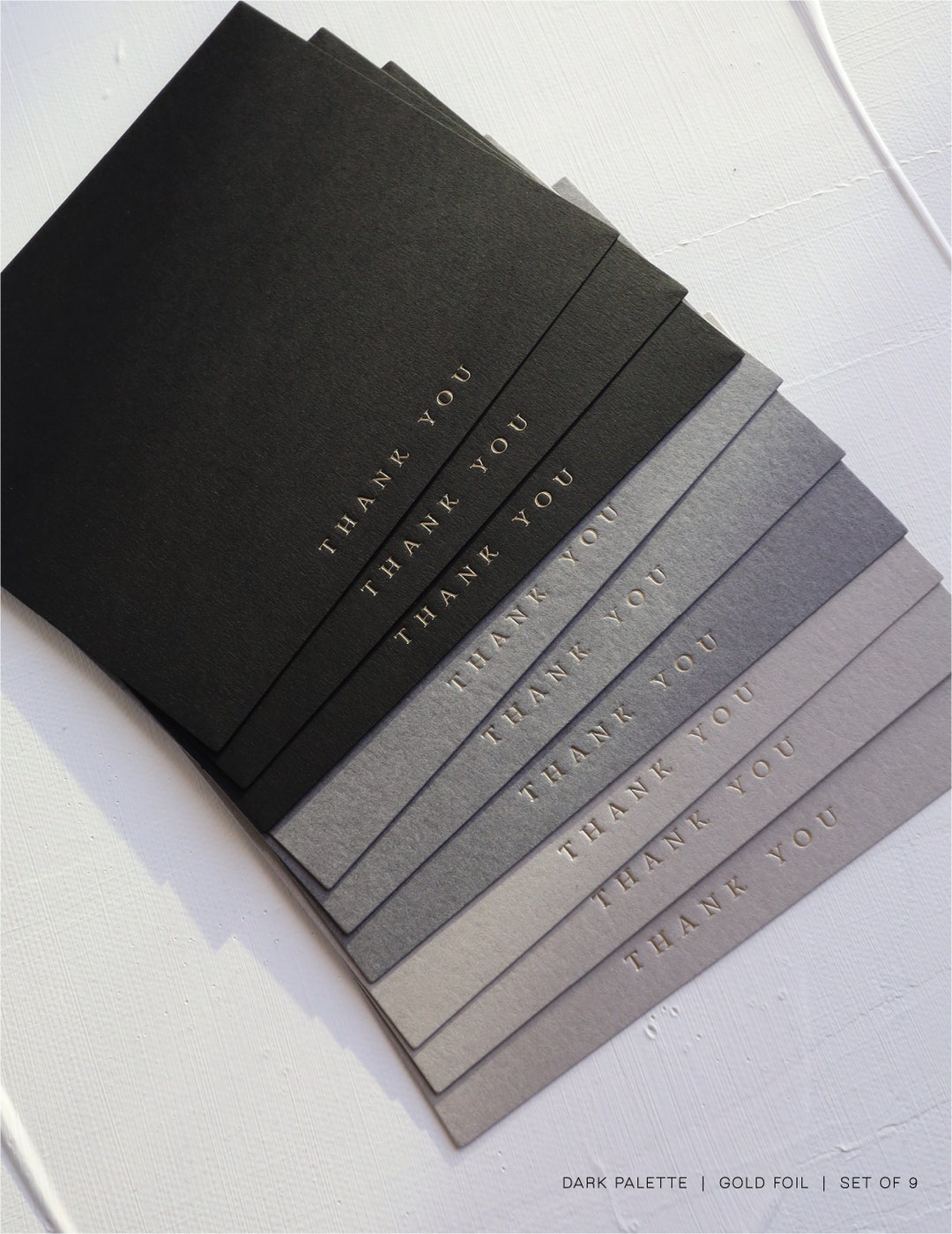 Foil Pressed Thank You Cards - Etsy