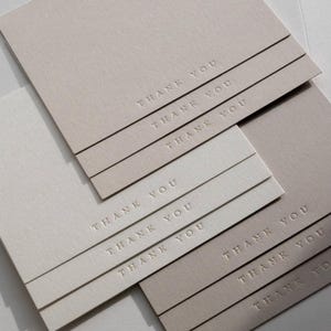 Cartes de remerciement imprimées en aluminium