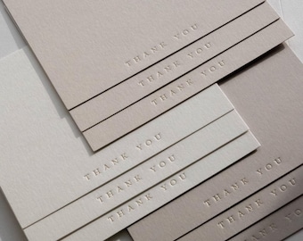 Foil Pressed Thank You Cards