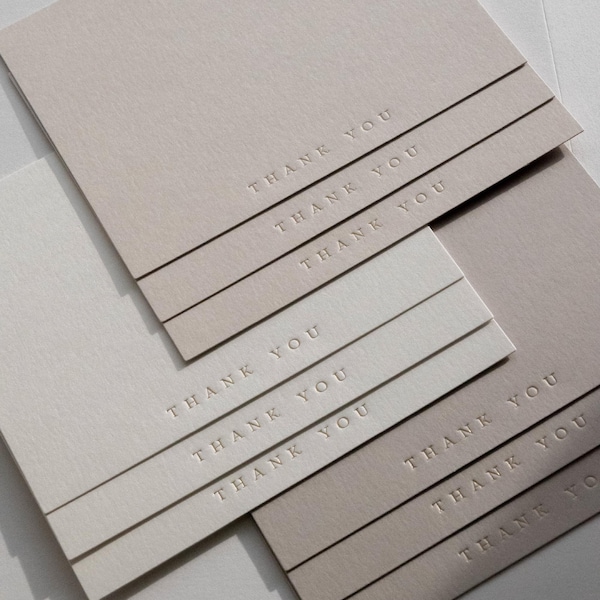 Foil Pressed Thank You Cards