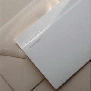 Carte imprimée 100 % coton À ma demoiselle d'honneur le jour de mon mariage