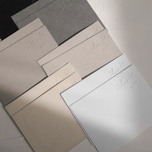 Embossed Thank You Cards Gift Set - Etsy