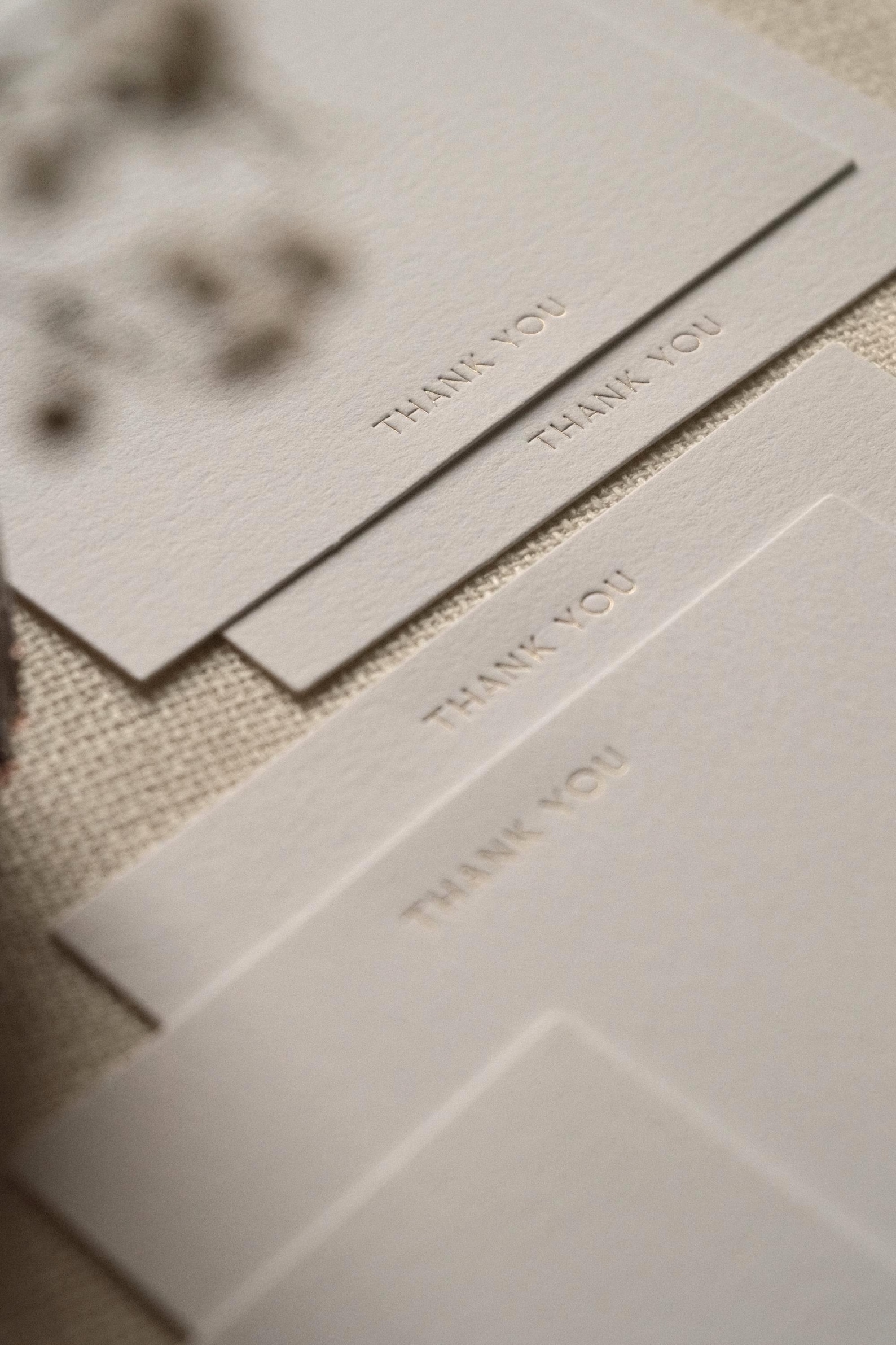 Minimal Thank You Cards | Foil Pressed - Etsy