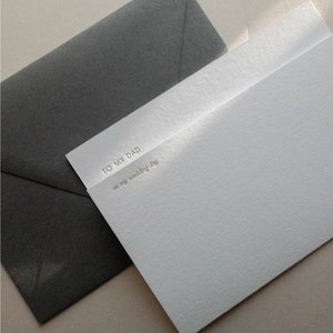 À MON PÈRE le jour de mon mariage Carte pressée en aluminium 100 % coton