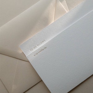 Papier cartonné 100 % coton À mes beaux-parents le jour de mon mariage