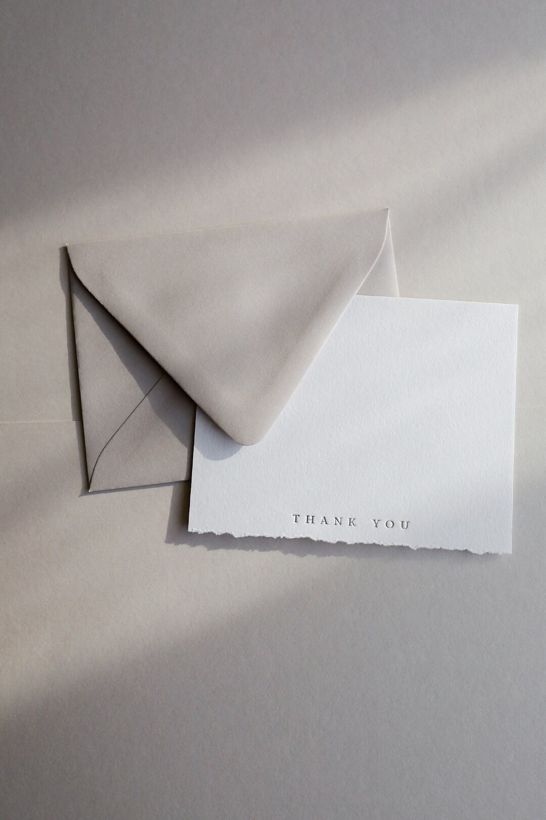 Design One Deckled Edge Foil Pressed Thank You Cards 100% - Etsy