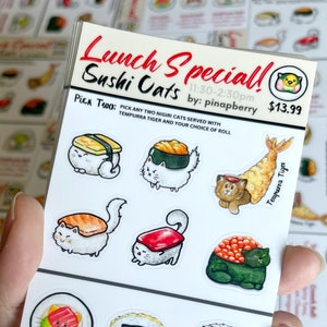Sushi Cats- Lunch Special! Sticker Sheet