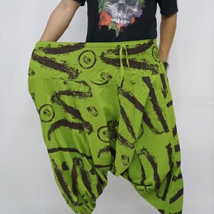 Plus size XXL gestreepte bedrukte katoenen baggy broek, Hmong broek, yoga broek, harem broek, hippie broek, unisex gratis upgrade express verzending
