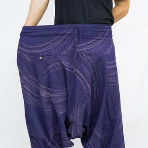 Plus size XL gestreepte bedrukte katoenen baggy broek, Hmong broek, yoga broek, harem broek, hippie broek, unisex gratis upgrade express verzending