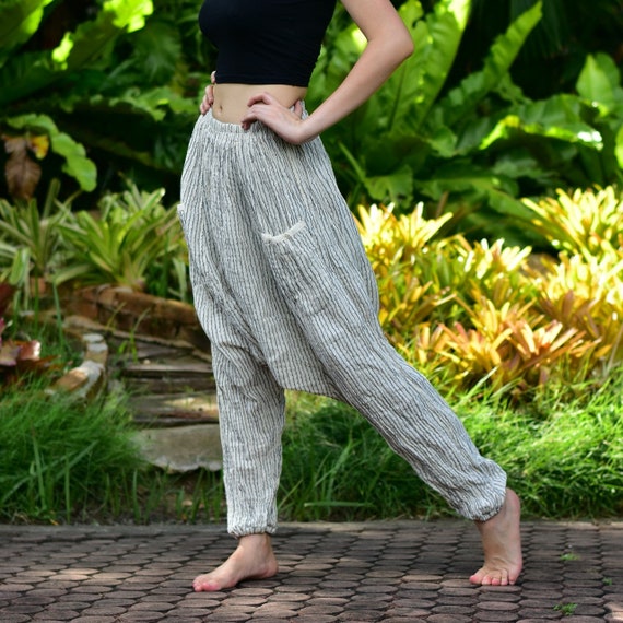 White Hammer Pants, Baggy Pants, Harem Pants, Super Soft Cotton