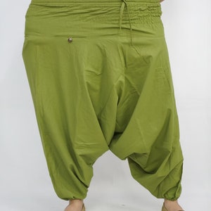 Plus size XL gestreepte bedrukte katoenen baggy broek, Hmong broek, yoga broek, harem broek, hippie broek, unisex gratis upgrade express verzending
