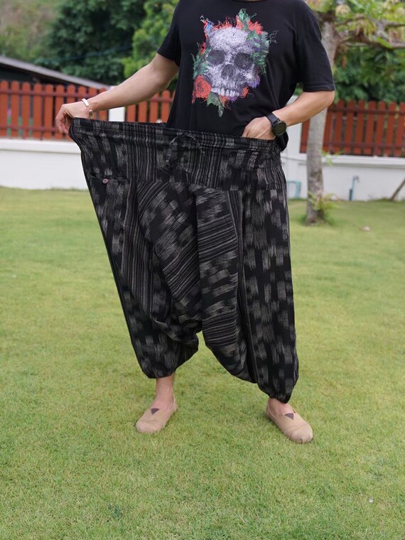 Plus Size XXL Striped Printed Cotton Baggy Pants,hmong Pants,yoga Pants,harem  Pants, Hippie Pants,unisex Free Upgrade Express Shipping - Etsy
