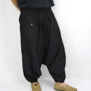 Plus size XL gestreepte bedrukte katoenen baggy broek, Hmong broek, yoga broek, harem broek, hippie broek, unisex gratis upgrade express verzending