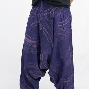 Plus size XXL gestreepte bedrukte katoenen baggy broek, Hmong broek, yoga broek, harem broek, hippie broek, unisex gratis upgrade express verzending